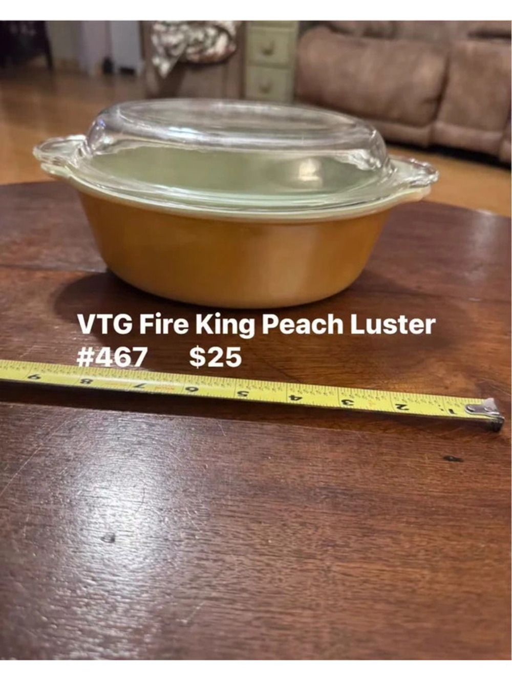 Vintage Fire King Peach Luster #467